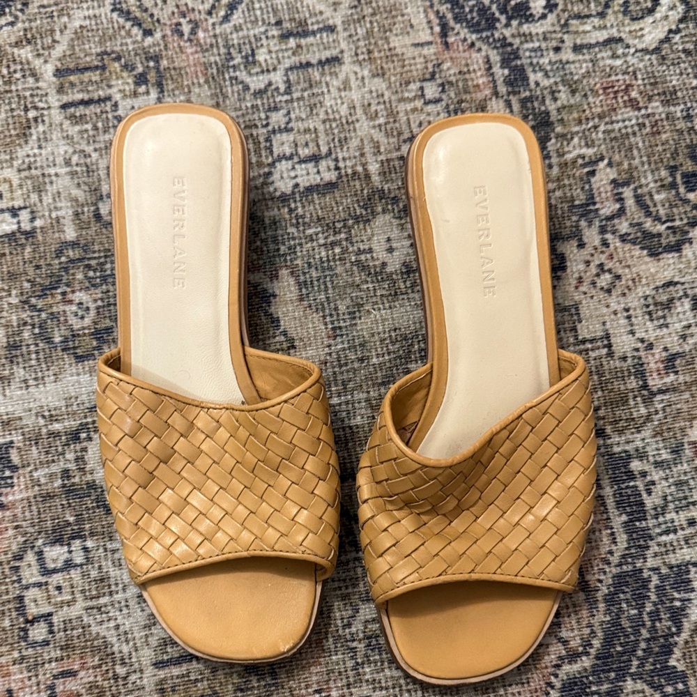 Everlane Women's Woven Tan Mules